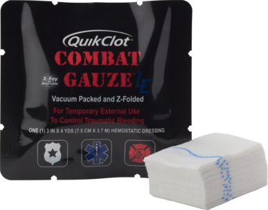 QuikClot Combat Gauze® LE Z-Fold Hemostatic Dressing