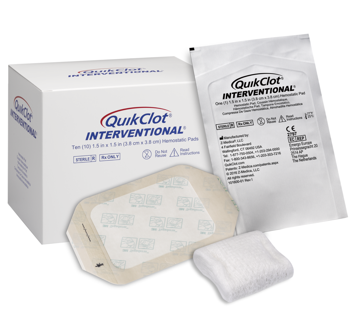 QuikClot® Interventional® Hemostatic Dressings Hemostatic Dressings